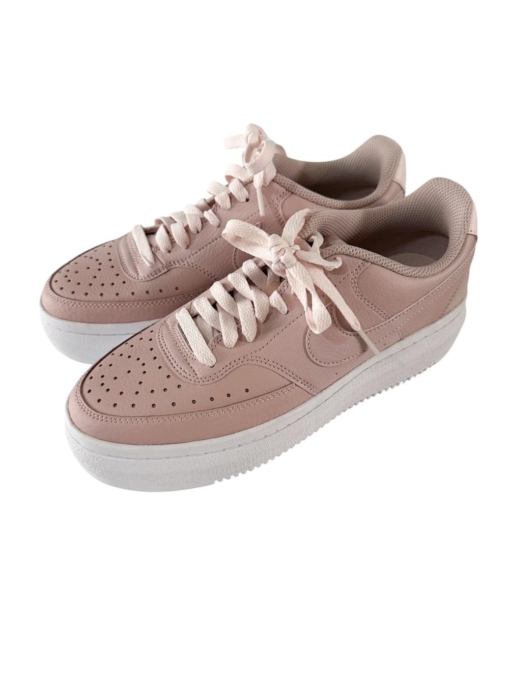 Nike Court Legacy Lift Platform Sneakers Women’s 8.5 Beige Pink DM0113-600 NWOT